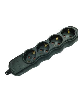 ΠΟΛΥΠΡΙΖΟ 4 ΘΕΣΕΩΝ ΣΟΥΚΟ ΑΣΦΑΛΕΙΑΣ ΜΑΥΡΟ ΧΩΡΙΣ ΔΙΑΚΟΠΤΗ ΧΩΡΙΣ ΚΑΛΩΔΙΟ 16A IP20