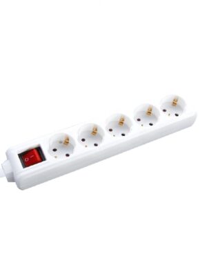 ΠΟΛΥΠΡΙΖΟ 5 ΣΟΥΚΟ ΑΣΦΑΛΕΙΑΣ ΜΕ ΔΙΑΚΟΠΤΗ 16A IP20 ΜΕ ΚΑΛΩΔΙΟ H05VV-F 3X1.5MM2 3m