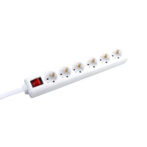 ΠΟΛΥΠΡΙΖΟ 6 ΣΟΥΚΟ ΑΣΦΑΛΕΙΑΣ ΜΕ ΔΙΑΚΟΠΤΗ 16A IP20 ΜΕ ΚΑΛΩΔΙΟ H05VV-F 3X1.5MM2 3m