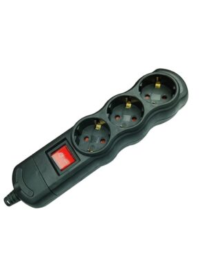 ΠΟΛΥΠΡΙΖΟ 3 ΣΟΥΚΟ ΑΣΦΑΛΕΙΑΣ ΜΑΥΡΟ ΜΕ ΔΙΑΚΟΠΤΗ ΧΩΡΙΣ ΚΑΛΩΔΙΟ 16A IP20