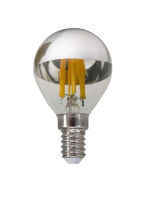 FILAMENT LED DIM ΑΣΗΜΙ 5W 2700K 230V AC 620LM RA80 30000HRS 180° 1xE14