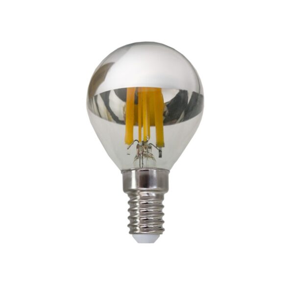 FILAMENT LED DIM ΑΣΗΜΙ 5W 2700K 230V AC 620LM RA80 30000HRS 180° 1xE14