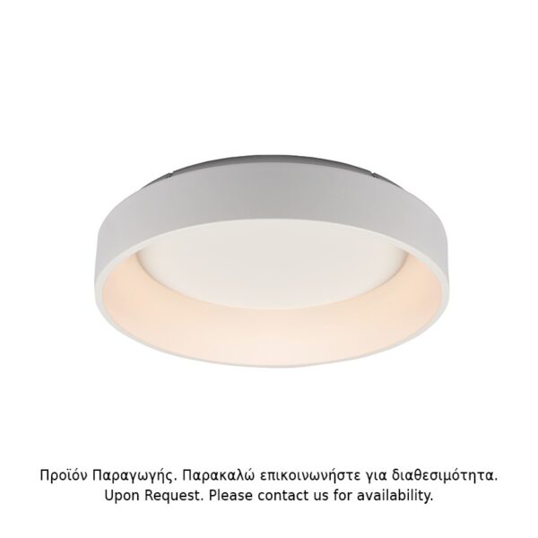 ΟΡΟΦΗΣ Φ/Σ LED 48W DIMMER CCT 5350LM ΛΕΥΚΟ ΜΕΤΑΛΛΙΚΟ D60XH14CM APOLLO