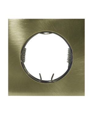 ΣΠΟΤ ΧΩΝΕΥΤΟ ΤΕΤΡΑΓΩΝΟ ΑΛΟΥΜΙΝΙΟ ΜΠΡΟΝΖΕ ΣΥΜΒΑΤΙΚΟ 1xG4 IP20 Φ55mm