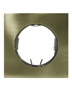 ΣΠΟΤ ΧΩΝΕΥΤΟ ΤΕΤΡΑΓΩΝΟ ΑΛΟΥΜΙΝΙΟ ΜΠΡΟΝΖΕ ΣΥΜΒΑΤΙΚΟ 1xGU10 IP20 Φ75mm