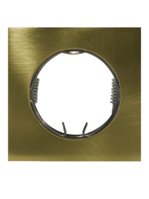 ΣΠΟΤ ΧΩΝΕΥΤΟ ΤΕΤΡΑΓΩΝΟ ΑΛΟΥΜΙΝΙΟ ΧΡΥΣΟ ΜΑΤ ΣΥΜΒΑΤΙΚΟ 1xGU10 IP20 Φ75mm