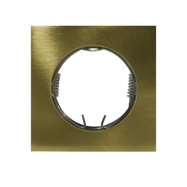 ΣΠΟΤ ΧΩΝΕΥΤΟ ΤΕΤΡΑΓΩΝΟ ΑΛΟΥΜΙΝΙΟ ΧΡΥΣΟ ΜΑΤ ΣΥΜΒΑΤΙΚΟ 1xGU10 IP20 Φ75mm