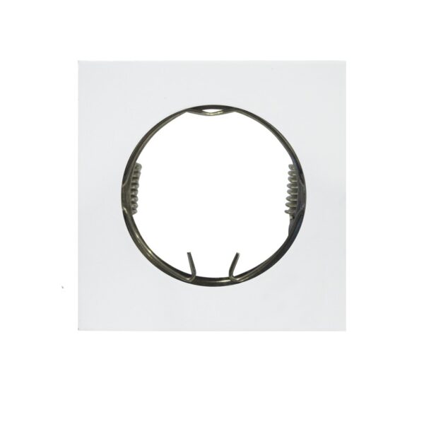 ΣΠΟΤ ΧΩΝΕΥΤΟ ΤΕΤΡΑΓΩΝΟ ΑΛΟΥΜΙΝΙΟ ΛΕΥΚΟ ΣΥΜΒΑΤΙΚΟ 1xGU10 IP20 Φ75mm