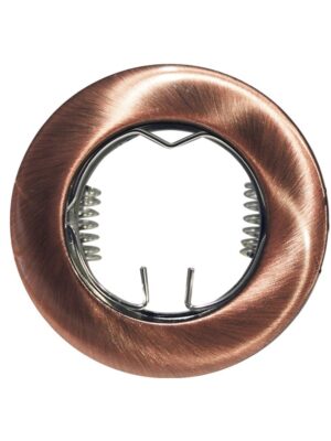 ΣΠΟΤ ΧΩΝΕΥΤΟ ΣΤΡΟΓΓΥΛΟ ΑΛΟΥΜΙΝΙΟ ΧΑΛΚΙΝΟ ΣΥΜΒΑΤΙΚΟ 1xG4 IP20 Φ61.5mm