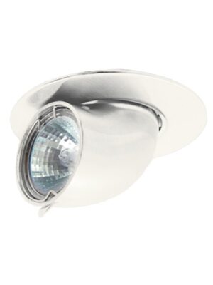 ΣΠΟΤ ΕΣΩΤΕΡΙΚΟΥ ΧΩΡΟΥ ΧΩΝΕΥΤΟ ΚΙΝΗΤΟ ΣΤΡΟΓΓΥΛΟ ΑΛΟΥΜΙΝΙΟ ΛΕΥΚΟ ΣΥΜΒΑΤΙΚΟ 1xMR16 IP20 Φ110mm