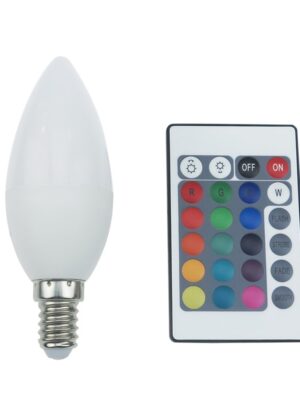 LED SMD C37 4W IR RGB 3000K 230V AC 300LM RA80 30000HRS 270° 1xE14