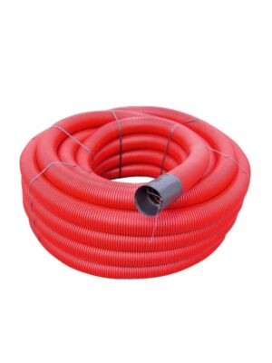 ΣΩΛΗΝΑΣ ΚΟΚΚΙΝΟΣ ΜΕ ΟΔΗΓΟ ΚΑΙ ΜΟΥΦΑ ΣΥΝΔΕΣΗΣ Φ90