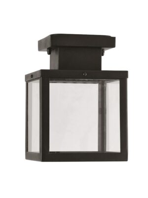 CELIA - ΦΑΝΑΡΙ ΚΗΠΟΥ ΟΡΟΦΗΣ ΑΤΣΑΛΙΝΟ ΜΑΥΡΟ ΣΥΜΒΑΤΙΚΟ 1XE27 IP44 160x160x220mm