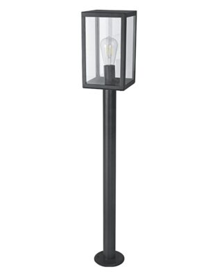 CELIA - ΦΑΝΑΡΙ ΚΗΠΟΥ ΚΟΛΩΝΑΚΙ ΑΤΣΑΛΙΝΟ ΜΑΥΡΟ ΣΥΜΒΑΤΙΚΟ 1XE27 IP44 160x160x1000mm