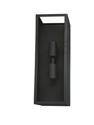 CELIA - ΦΑΝΑΡΙ ΔΙΠΛΗ ΑΠΛΙΚΑ ΚΗΠΟΥ ΕΠΙΤΟΙΧΟ ΑΤΣΑΛΙΝΟ ΜΑΥΡΟ ΣΥΜΒΑΤΙΚΟ 1XE27 IP44 160x100x450mm