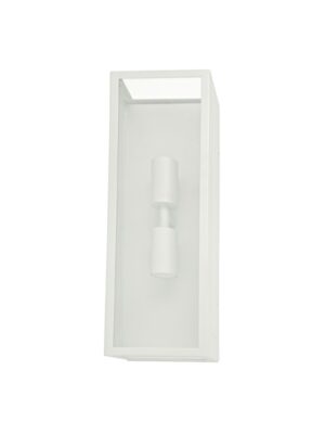 CELIA - ΦΑΝΑΡΙ ΔΙΠΛΗ ΑΠΛΙΚΑ ΚΗΠΟΥ ΕΠΙΤΟΙΧΟ ΑΤΣΑΛΙΝΟ ΛΕΥΚΟ ΣΥΜΒΑΤΙΚΟ 1XE27 IP44 160x100x450mm