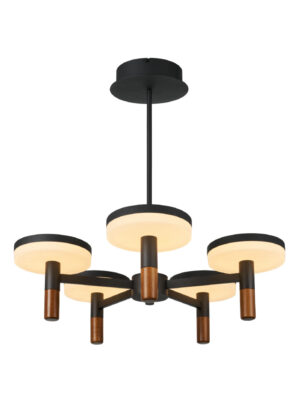 ASIAN-ΦΩΤΙΣΤΙΚΟ ΚΡΕΜΑΣΤΟ 5ΑΦΩΤΟ ΑΜΜΩΔΕΣ ΜΑΥΡΟ ΑΛΟΥΜΙΝΙΟΥ LED SMD 52W CCT 3380LM IP20 600X330-1230MM