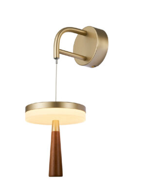 ASIAN-ΦΩΤΙΣΤΙΚΟ ΕΠΙΤΟΙΧΟ ΧΡΥΣΟ ΑΛΟΥΜΙΝΙΟΥ LED SMD 11W CCT 715LM IP20 164X222X400-700MM