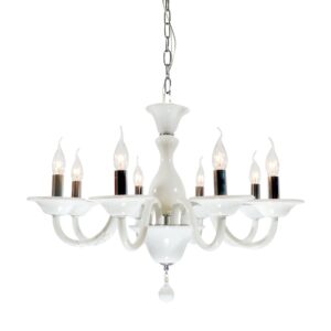 NETTO ΚΡΕΜΑΣΤΟ 8Χ40W E14 Φ93 H70 Η120 ΛΕΥΚΟ