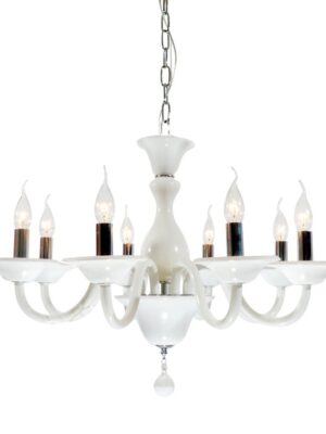 NETTO ΚΡΕΜΑΣΤΟ 8Χ40W E14 Φ93 H70 Η120 ΛΕΥΚΟ