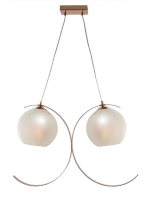 ΚΡΕΜΑΣΤΟ Φ/Σ 2ΧΕ27 ΜΕΤΑΛΛΙΚΟ ΧΡΥΣΟ+ΠΕΡΛΕ ΓΥΑΛΙ 68Χ20ΧΗ120CM IPARELLE