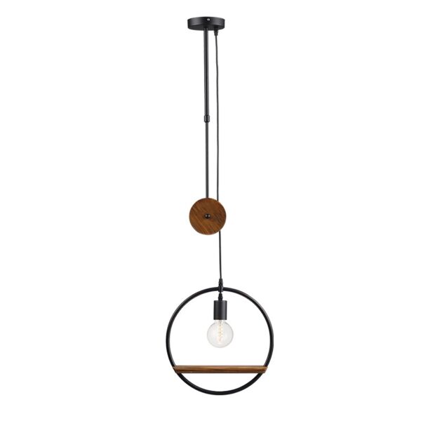 NETTO ΦΩΤΙΣΤΙΚΟ ΚΡΕΜΑΣΤΟ ΜΑΥΡΟ ΜΑΤ ΜΕΤΑΛΛΙΚΟ ΣΥΜΒΑΤΙΚΟ 1ΧΕ27 IP20 300mm