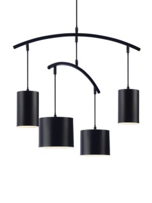 ΚΡΕΜΑΣΤΟ Φ/Σ 4ΧΕ27 ΜΑΥΡΟ ΜΕΤ/ΚΟ Φ60XH150CM ESCALA