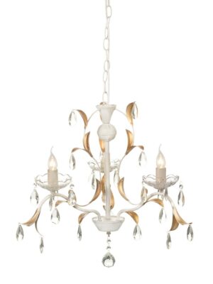 ΚΡΕΜΑΣΤΟ Φ/Σ 3ΧΕ14 ΜΕΤΑΛΛΙΚΟ ΠΑΤΙΝΑ ΛΕΥΚΟ ΧΡΥΣΟ+ΚΡΥΣΤΑΛΛΑ Φ6 SARDINIA