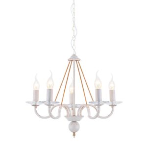 NETTO ΦΩΤΙΣΤΙΚΟ ΚΡΕΜΑΣΤΟ ΛΕΥΚΟ ΠΑΤΙΝΑ ΜΕΤΑΛΛΙΚΟ ΣΥΜΒΑΤΙΚΟ 5ΧΕ14 IP20 Φ510Χ1020mm