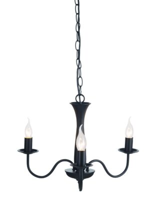 ΚΡΕΜΑΣΤΟ Φ/Σ 3ΧΕ14 ΜΕΤΑΛΛΙΚΟ ΜΑΥΡΟ Φ49,5ΧΗ89,5CM KNOSSOS