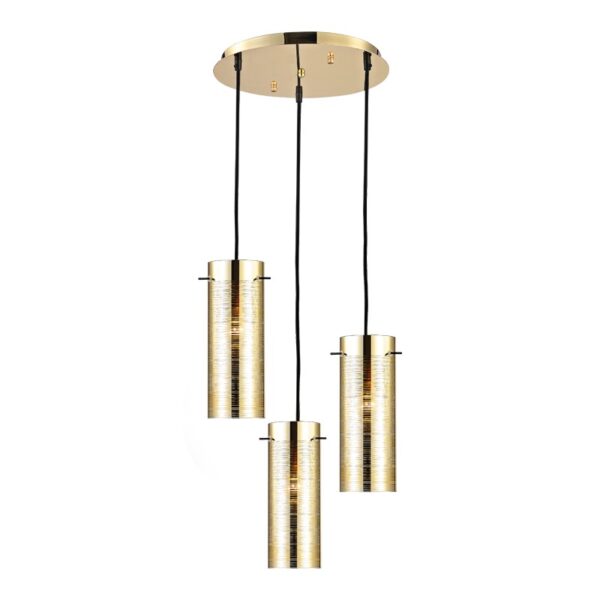 NETTO ΚΡΕΜΑΣΤΟ Φ/Σ 3ΧΕ27 ΡΟΖΕΤΑ ΟΡΕΙΧΑΛΚ 3D ΓΥΑΛΙ+ΜΕΤΑΛ Φ36ΧΗ140CM