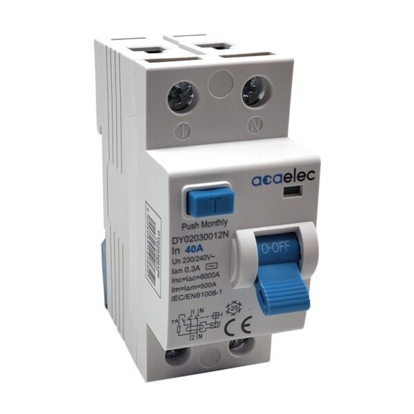 RCCB 2X40A 300mA 2M AC-Type
