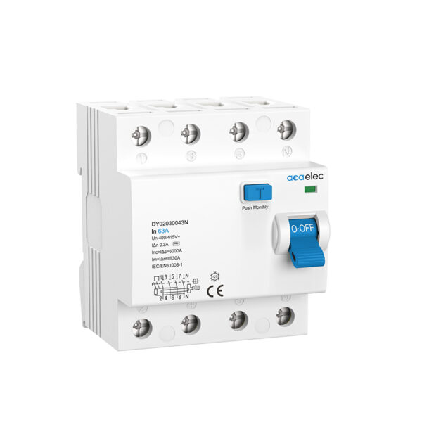 RCCB 4X63A 300MA 4M AC-TYPE