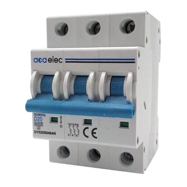 MCB 3P D20 6KA 3M