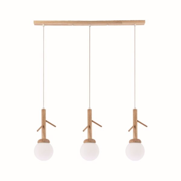 NETTO ΦΩΤΙΣΤΙΚΟ ΚΡΕΜΑΣΤΟ ΦΥΣΙΚΟ ΞΥΛΙΝΟ ΣΥΜΒΑΤΙΚΟ 1ΧΕ14 IP20 Φ130Χ2000mm