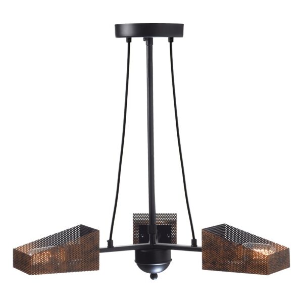 NETTO ΦΩΤΙΣΤΙΚΟ ΚΡΕΜΑΣΤΟ ΣΚΟΥΡΟ ΧΑΛΚΙΝΟ ΜΕΤΑΛΛΙΚΟ ΣΥΜΒΑΤΙΚΟ 3ΧΕ27 IP20 Φ600Χ770mm