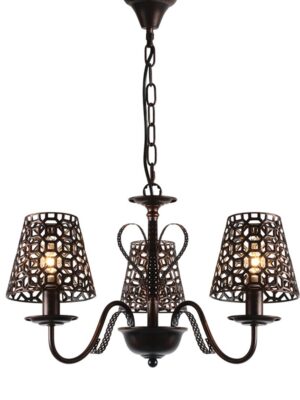 NETTO ΦΩΤΙΣΤΙΚΟ ΚΡΕΜΑΣΤΟ ΧΑΛΚΙΝΟ ΜΕΤΑΛΛΙΚΟ ΣΥΜΒΑΤΙΚΟ 3ΧΕ14 IP20 Φ600Χ700mm