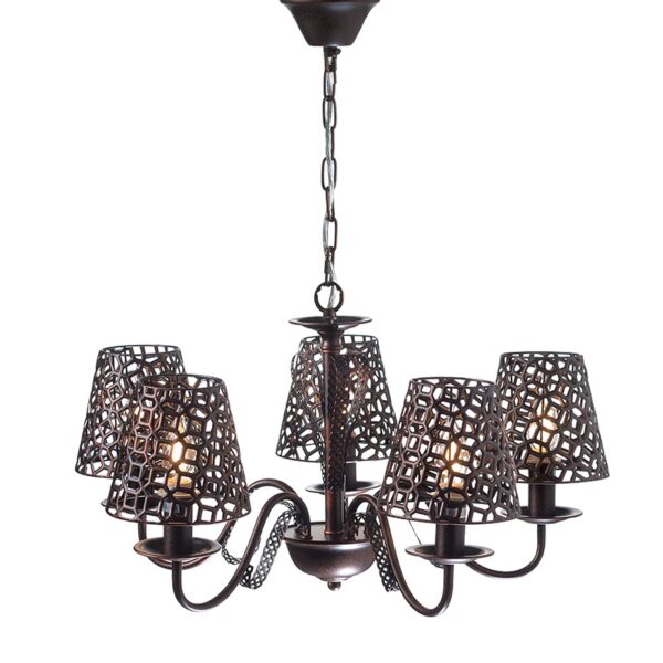 NETTO ΦΩΤΙΣΤΙΚΟ ΚΡΕΜΑΣΤΗ ΧΑΛΚΙΝΟ ΜΕΤΑΛΛΙΚΟ ΣΥΜΒΑΤΙΚΟ 5ΧΕ14 IP20 Φ110Χ700mm