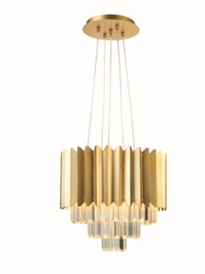 ΚΡΕΜΑΣΤΟ Φ/Σ 5XE14 ΚΡΥΣΤΑΛΛΟ + ΧΡΥΣΟ ΜΕΤ/ΚΟ D40XH100CM EMPIRE