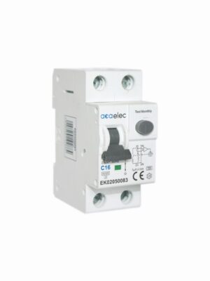 ΗΛΕΚΤΡΟΜΑΓΝΗΤΙΚΟΣ ΔΙΑΚΟΠΤΗΣ  ΔΙΑΡΡΟΗΣ RCBO 1P+N C16 30mА AC TYPE 6kA 2M
