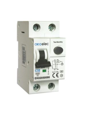 ΗΛΕΚΤΡΟΜΑΓΝΗΤΙΚΟΣ ΔΙΑΚΟΠΤΗΣ  ΔΙΑΡΡΟΗΣ RCBO 1P+N C32 30mА AC TYPE 6kA 2M