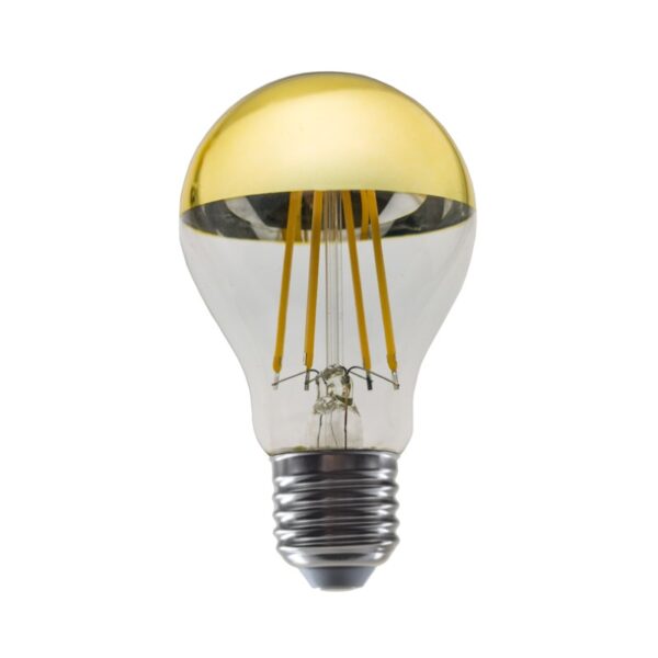 FILAMENT LED ΧΡΥΣΟ DIM A60 8W 2700K 230V AC 900LM RA80 30000HRS 180° 1xE27