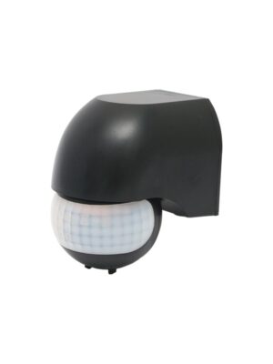 ΑΝΙΧΝΕΥΤΗΣ ΚΙΝΗΣΗΣ ΥΠΕΡΥΘΡΩΝ ΕΠΙΤΟΙΧΟΣ ΜΑΥΡΟΣ 230V 180° 12m IP44