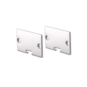 SET OF WHITE ΠΛΑΣΤΙΚΟ END CAPS FOR P117, 1PC WITH HOLE & 1PC WITHOUT HOLE