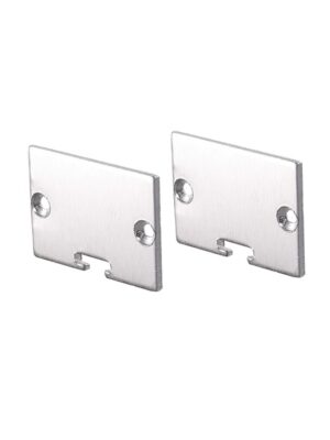 SET OF WHITE ΠΛΑΣΤΙΚΟ END CAPS FOR P117, 1PC WITH HOLE & 1PC WITHOUT HOLE