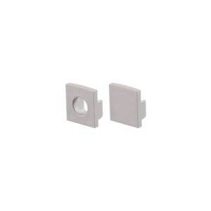 SET OF GREY ΠΛΑΣΤΙΚΟ END CAPS FOR P121, P122, P123 1PC WITH HOLE & 1PC WITHOUT HOLE