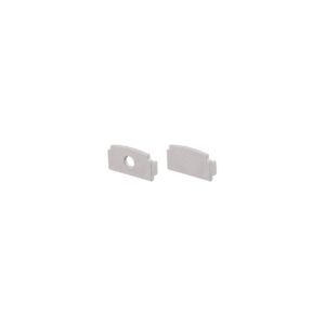SET OF GREY ΠΛΑΣΤΙΚΟ END CAPS FOR P125 1PC WITH HOLE & 1PC WITHOUT HOLE