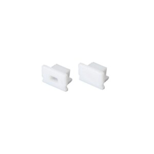 SET OF WHITE ΠΛΑΣΤΙΚΟ END CAPS FOR P127 1PC WITH HOLE & 1PC WITHOUT HOLE