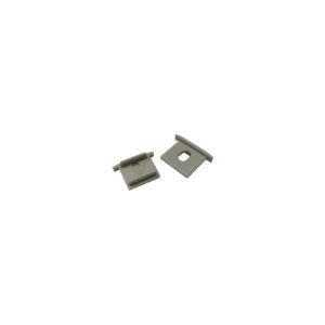 SET OF GREY ΠΛΑΣΤΙΚΟ END CAPS FOR P139, 1PC WITH HOLE & 1PC WITHOUT HOLE