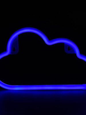 ΣΥΝΝΕΦΟ, 48 NEON LED ΛΑΜΠΑΚΙΑ ΜΕ ΜΠΑΤΑΡΙΑ (3xAA)/USB, ΜΠΛΕ, IP20, 29.5x2x18.5cm